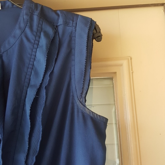 Blue shell blouse - Picture 4 of 8